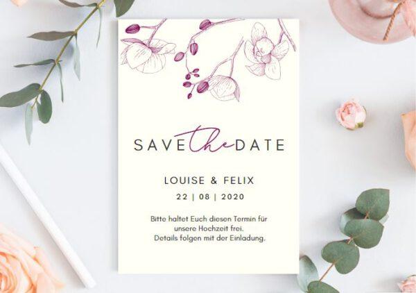 MyLouise Hochzeitsshop Personalisierte Save the Date Karten zur Hochzeit