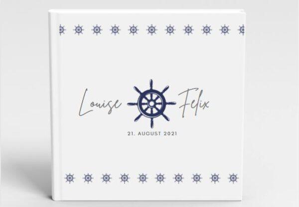 www.mylouise-hochzeitsshop.de Gästebuch zur Hochzeit blanko Gästebuch maritim