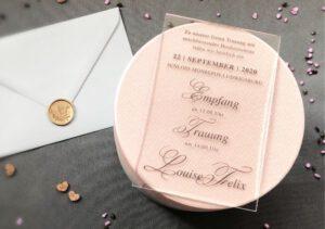 MyLouise Hochzeitsshop Save The Date Karte aus Acryl Acrylglas
