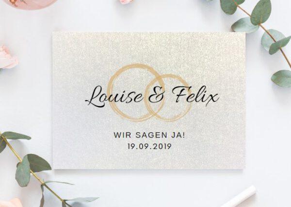 MyLouise Hochzeitsshop Personalisierte Save the Date Postkarten zur Hochzeit