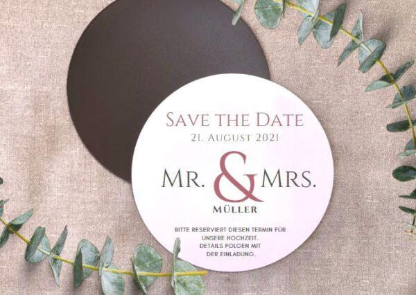 MyLouise Hochzeitsshop Personalisierte Save the Date Magnet zur Hochzeit