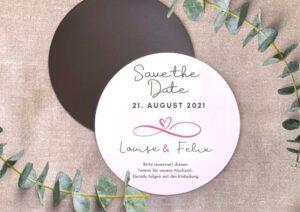 MyLouise Hochzeitsshop Personalisierte Save the Date Magnet zur Hochzeit