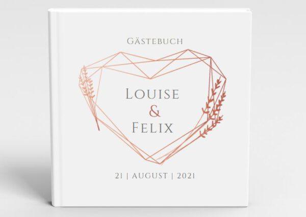 MyLouise Hochzeitsshop Personalisiertes Gästebuch zur Hochzeit