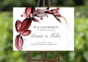 www.mylouise-hochzeitsshop.de Willkommensschild zur Hochzeit