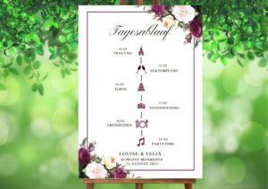 www.mylouise-hochzeitsshop.de Tagesablauf zur Hochzeit Timeline