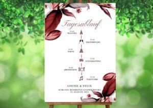 www.mylouise-hochzeitsshop.de Tagesablauf zur Hochzeit Timeline