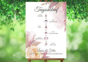 www.mylouise-hochzeitsshop.de Tagesablauf zur Hochzeit Timeline