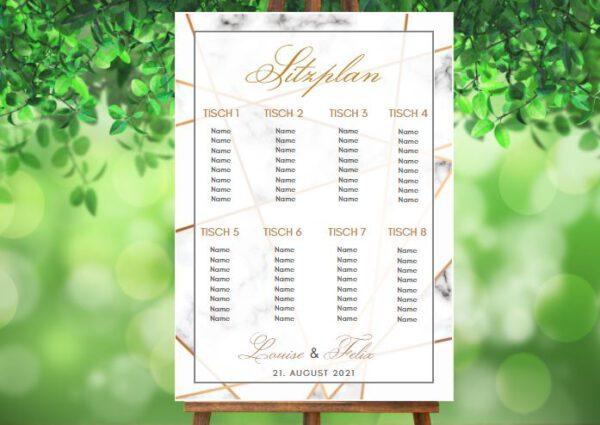 www.mylouise-hochzeitsshop.de Sitzplan zur Hochzeit Sitzordnung