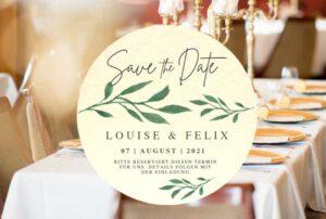 www.mylouise-hochzeitsshop.de Save the Date Bierdeckel Hochzeit Bierdeckel Save the Date Karte
