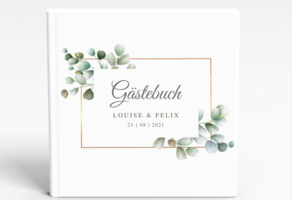 www.mylouise-hochzeitsshop.de Gästebuch Greenery Gästebuch Hochzeit Eukalyptus
