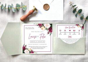 www.mylouise-hochzeitsshop.de Pocketfold Einladung Hochzeit Pocketfold Umschlag