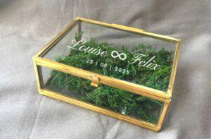 www.mylouise-hochzeitsshop.de Ringkästchen aus Glas für Eheringe Hochzeit Ringbox
