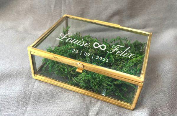 www.mylouise-hochzeitsshop.de Ringkästchen aus Glas für Eheringe Hochzeit Ringbox